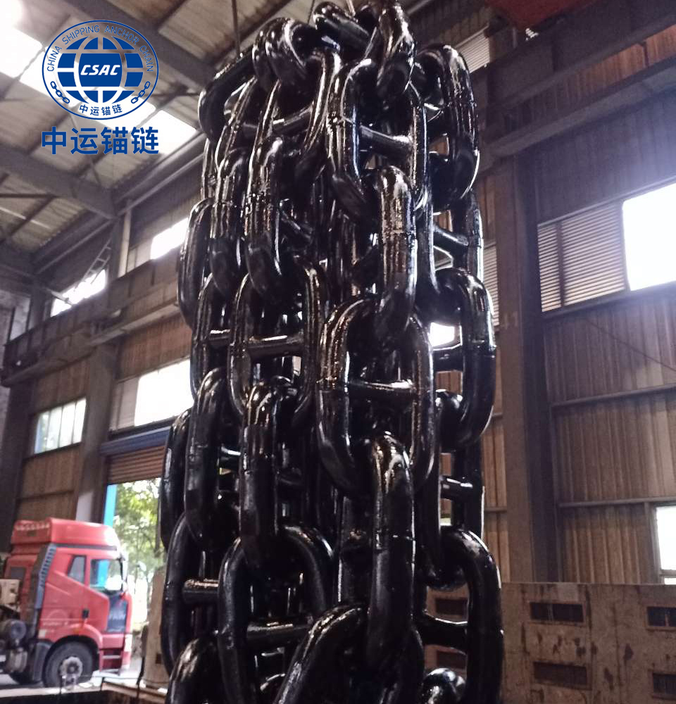 127mm stud link anchor chain in Zhoushan