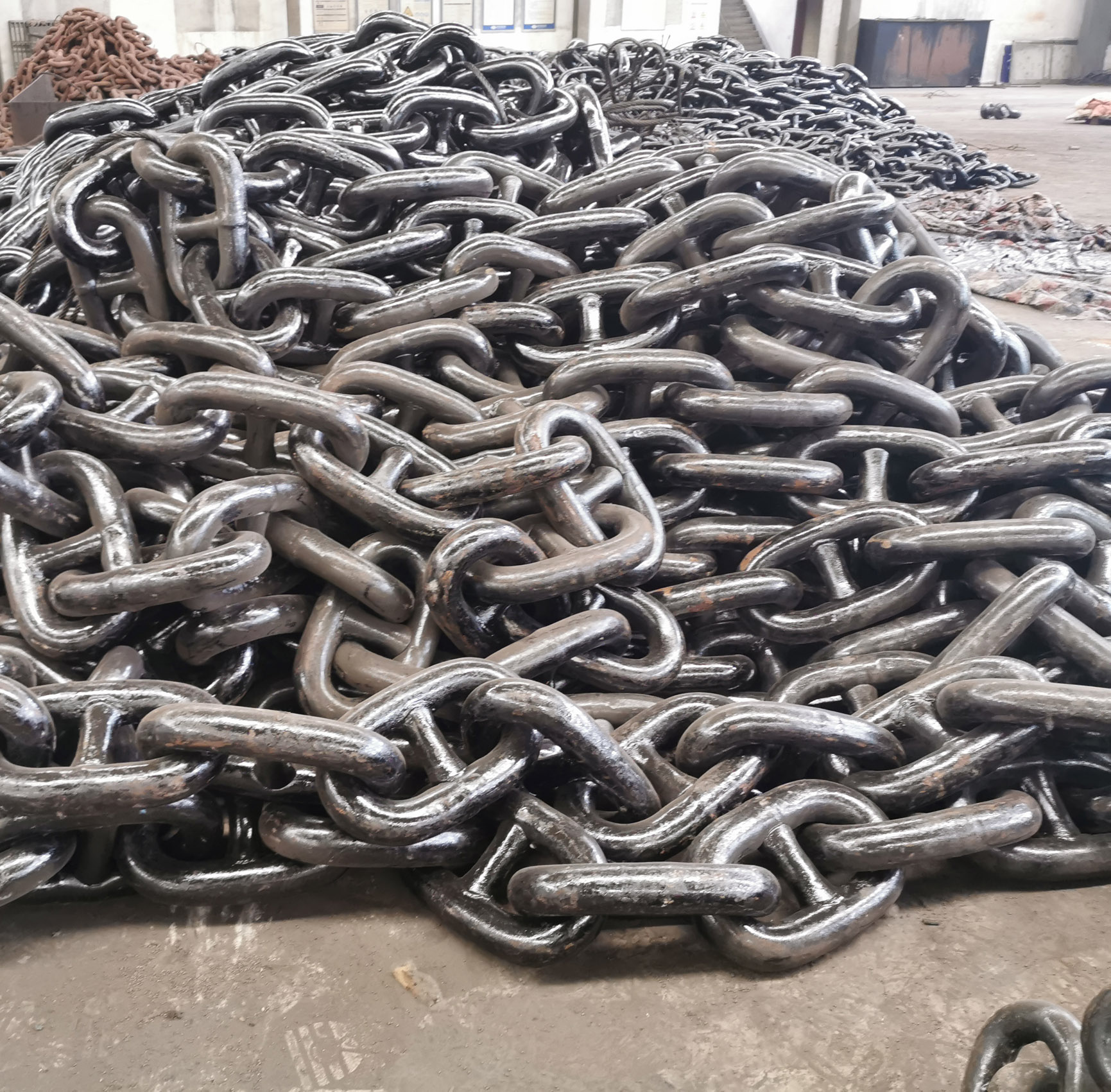 Stud link anchor chain in Qinhuangdao